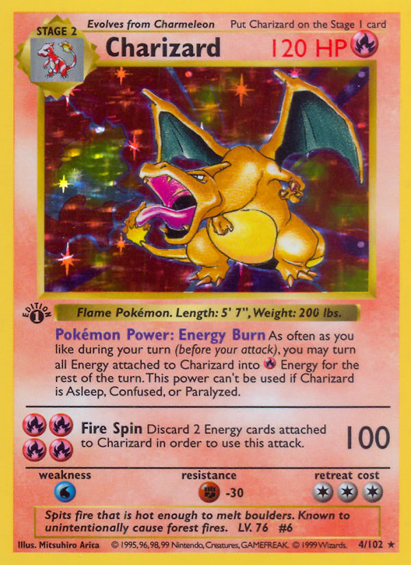 Original Base Set Charizard Pokémon card